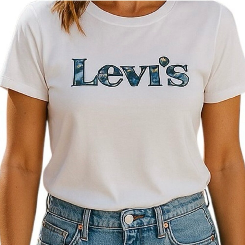 Levi's Pale Blue Graphic Tee for Women